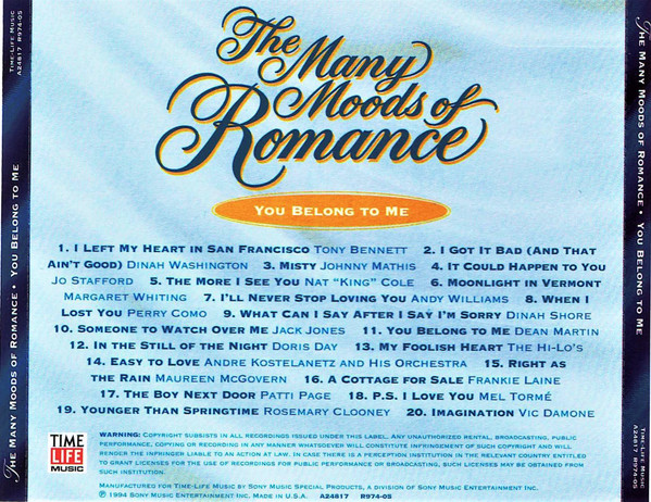 Various - The Many Moods Of Romance: You Belong To Me (CD, Comp) (Near Mint (NM or M-)) - Image 2