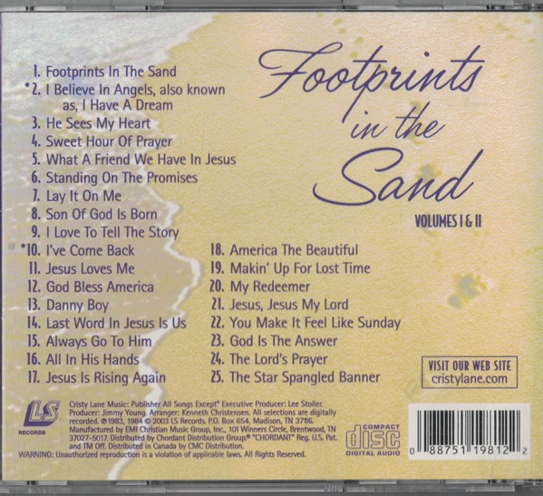 Cristy Lane - Footprints In The Sand Volumes 1 & 2 (CD) (Mint (M)) - Image 2