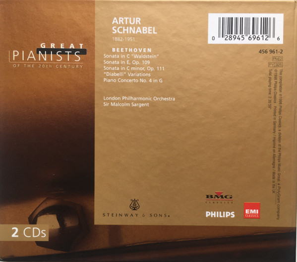 Artur Schnabel, Ludwig van Beethoven - Artur Schnabel (2xCD, Comp) (Mint (M)) - Image 2