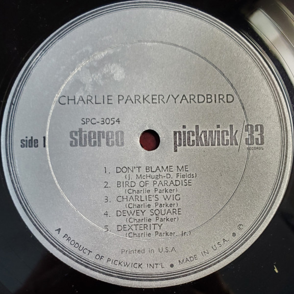 Charlie Parker - Yardbird (LP, Comp) (Very Good Plus (VG+)) - Image 3
