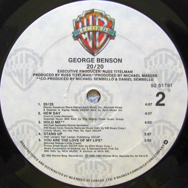 George Benson - 20/20 (LP, Album) (Very Good Plus (VG+)) - Image 4