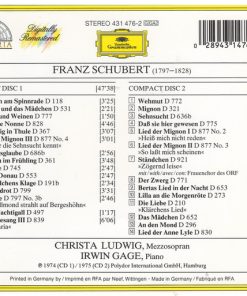 Alternative view of Franz Schubert, Christa Ludwig, Irwin Gage - Lieder (2xCD, RE, RM) (Near Mint (NM or M-))