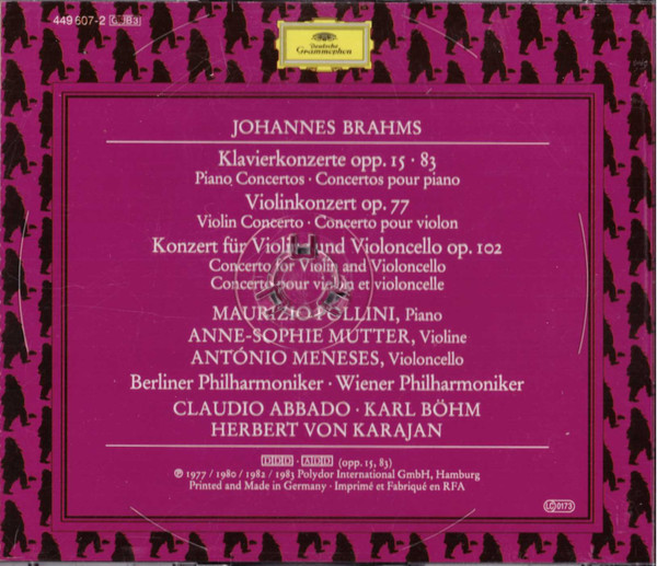 Johannes Brahms - Konzerte = Concertos (3xCD, Album, Comp, RE) (Near Mint (NM or M-)) - Image 2