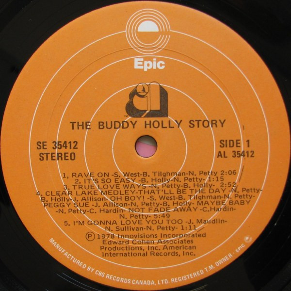 Gary Busey - The Buddy Holly Story - Original Motion Picture Soundtrack (LP, Album) (Mint (M)) - Image 3