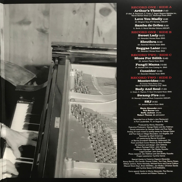 Monty Alexander - Love You Madly: Live At Bubba's (2xLP, Album, RSD, Dlx, Ltd, Num, Gat) (Mint (M)) - Image 4