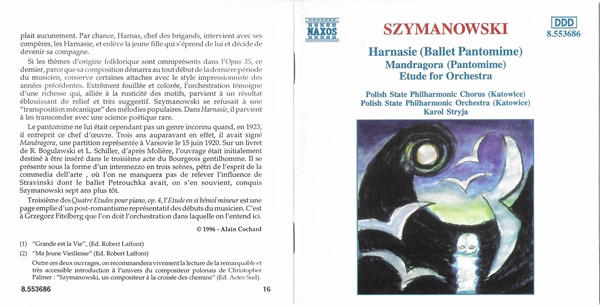 Karol Szymanowski, Chór Filharmonii Śląskiej, Orkiestra Symfoniczna Filharmonii Śląskiej, Karol Stryja - Harnasie (Ballet Pantomime) / Mandragora (Pantomime) / Etude For Orchestra (CD, RE) (Mint (M)) - Image 5