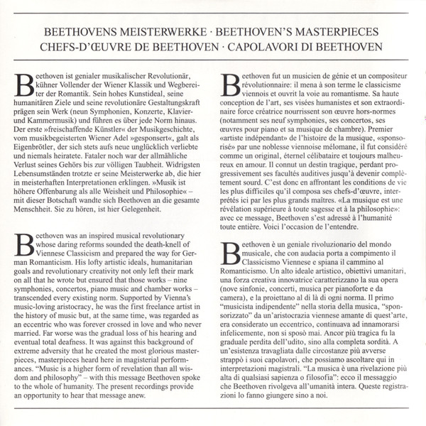 Ludwig van Beethoven, Melos Quartett - Streichquartette = String Quartets = Quatuors A Cordes Op. 18 Nos. 1 · 4 · 6 (CD) (Mint (M)) - Image 5