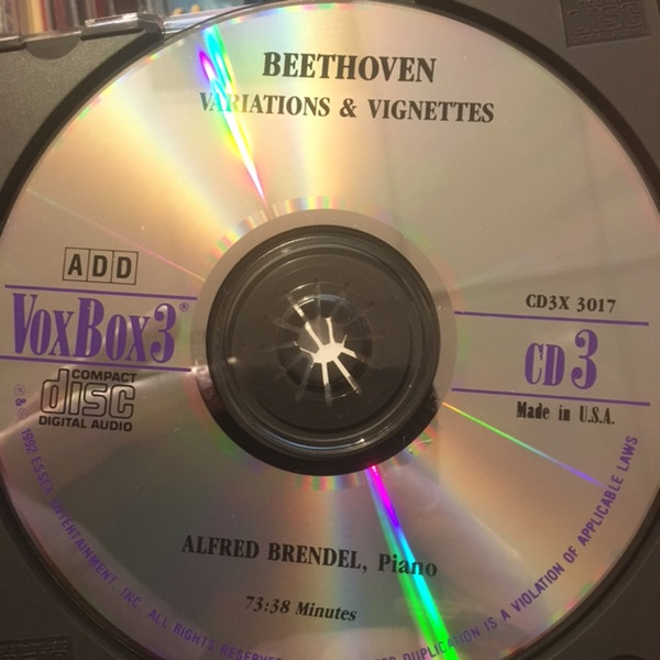 Ludwig van Beethoven – Alfred Brendel - Variations & Vignettes For Piano (3xCD, Comp, RE, RM) (Very Good Plus (VG+)) - Image 2