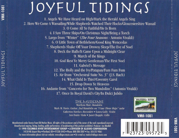 Marilynn Mair, Mark Davis (16), Catherine Hawkes, Laura Gully, Ann Danis, Janet Chapple - Joyful Tidings (CD, Album) (Mint (M)) - Image 2