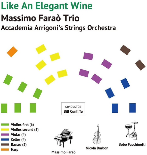 Massimo Faraò Trio, Accademia D'Archi Arrigoni - Like An Elegant Wine (LP) (Near Mint (NM or M-)) - Image 2