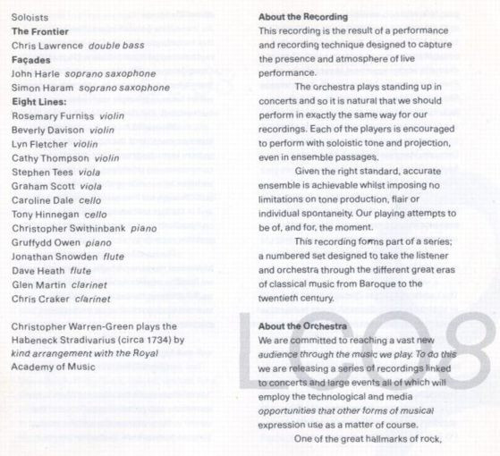 The London Chamber Orchestra - John Adams / Philip Glass / Steve Reich / Dave Heath - Minimalist (CD, Album) (Near Mint (NM or M-)) - Image 3