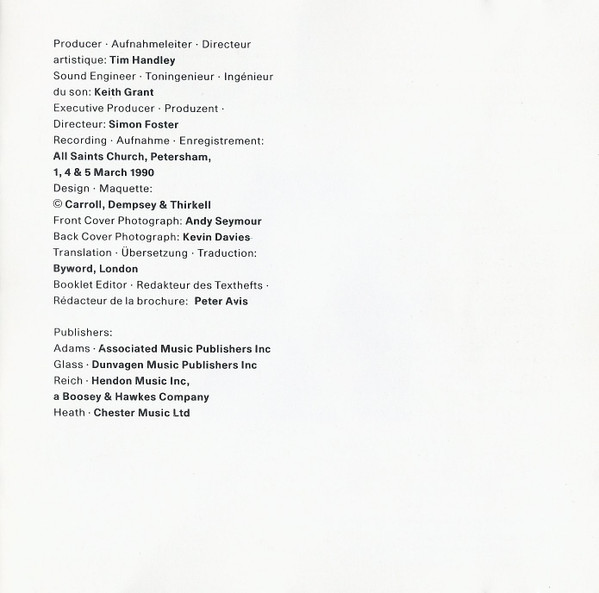 The London Chamber Orchestra - John Adams / Philip Glass / Steve Reich / Dave Heath - Minimalist (CD, Album) (Near Mint (NM or M-)) - Image 4