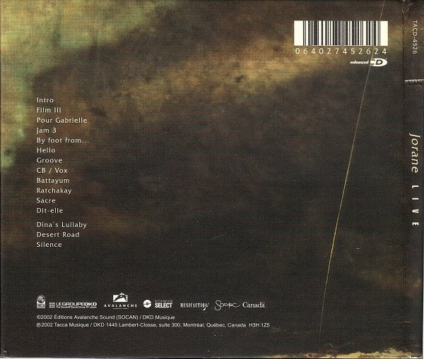 Jorane - Live (CD, Enh) (Near Mint (NM or M-)) - Image 2