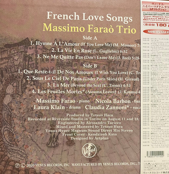 Massimo Faraò Trio - French Love Songs (LP, Album, 180) (Near Mint (NM or M-)) - Image 2