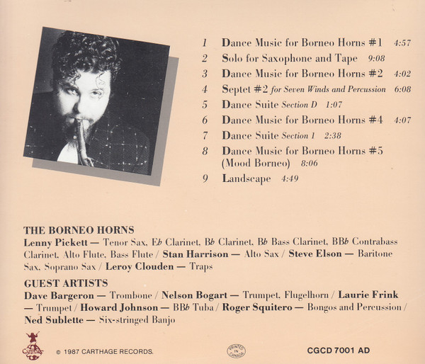 Lenny Pickett With The Borneo Horns - Lenny Pickett With The Borneo Horns (CD, Album) (Near Mint (NM or M-)) - Image 4