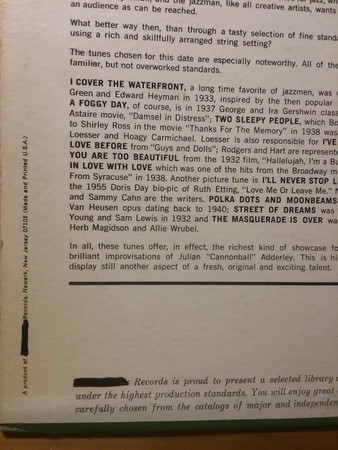 Cannonball Adderley - The Love Album (LP, Album, RE) (Very Good Plus (VG+)) - Image 3