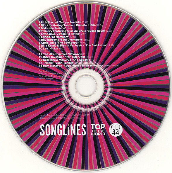 Various / David Harrington - Songlines: Top Of The World 44 (CD, Comp, Enh, Promo) (Mint (M)) - Image 4