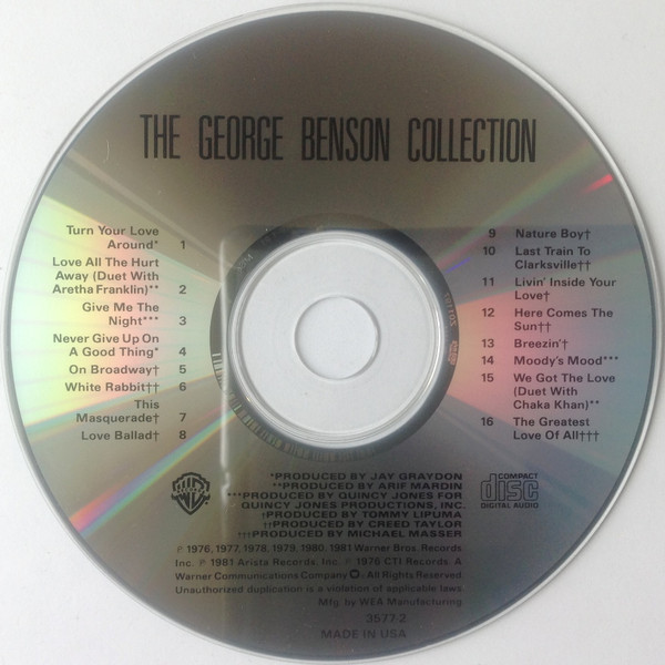George Benson - The George Benson Collection (CD, Comp) (Near Mint (NM or M-)) - Image 3