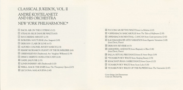 André Kostelanetz And His Orchestra / New York Philharmonic - Classical Jukebox, Vol. II (CD, Comp, Club) (Mint (M)) - Image 3