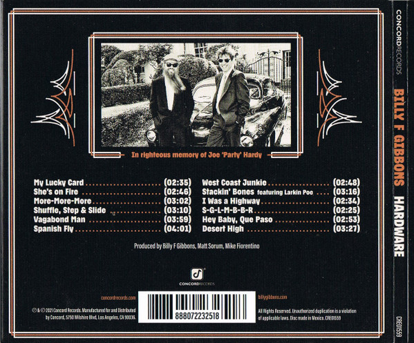 Billy Gibbons - Hardware (CD, Album, Dig) (Near Mint (NM or M-)) - Image 2