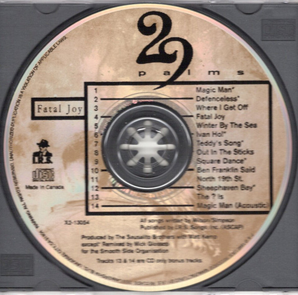 29 Palms (2) - Fatal Joy (CD, Album) (Near Mint (NM or M-)) - Image 3