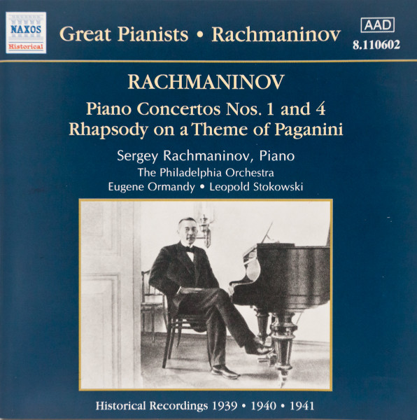 Sergei Vasilyevich Rachmaninoff / The Philadelphia Orchestra, Eugene Ormandy, Leopold Stokowski - Piano Concertos Nos. 1 And 4 • Rhapsody On A Theme Of Paganini (CD, Comp) (Near Mint (NM or M-))