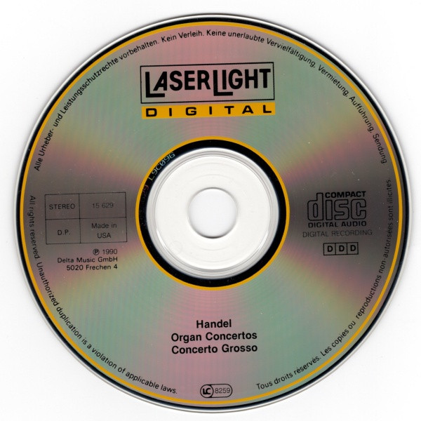 Georg Friedrich Händel, Gábor Lehotka - 4 Organ Concertos - Concerto Grosso (CD, Comp) (Near Mint (NM or M-)) - Image 3
