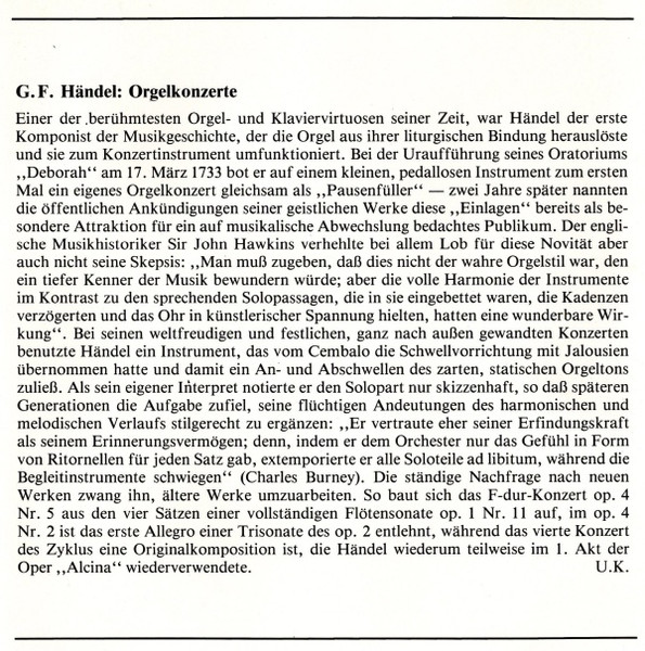 Georg Friedrich Händel, Gábor Lehotka - 4 Organ Concertos - Concerto Grosso (CD, Comp) (Near Mint (NM or M-)) - Image 5