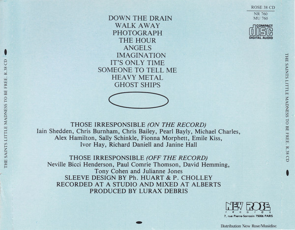 The Saints (2) - A Little Madness To Be Free (CD, Album) (Very Good Plus (VG+)) - Image 2