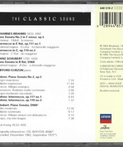 Alternative view of Johannes Brahms, Franz Schubert, Clifford Curzon - Sonata No. 3 - Sonata In B Flat D960 (CD, Album, Comp, RE, RM) (Mint (M))