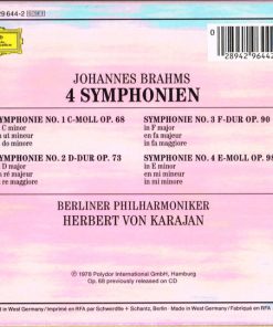 Alternative view of Johannes Brahms, Berliner Philharmoniker, Herbert von Karajan - 4 Symphonien (3xCD, Album, RE + Box) (Near Mint (NM or M-))