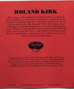 Roland Kirk - Rip, Rig & Panic / Now Please Don't You Cry, Beautiful Edith (CD, Comp, RM, RP) (Near Mint (NM or M-)) - Image 4