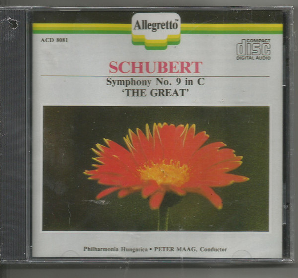 Franz Schubert – Philharmonia Hungarica, Peter Maag - Symphony No. 9 In C 'The Great' (CD, Album, RE, RM) (Mint (M))