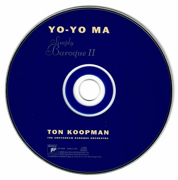 Yo-Yo Ma, Ton Koopman, The Amsterdam Baroque Orchestra - Simply Baroque II (CD, Album, Club, RE) (Mint (M)) - Image 3