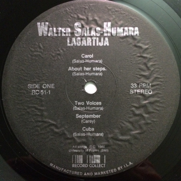Walter Salas-Humara - Lagartija (LP, Album) (Near Mint (NM or M-)) - Image 3