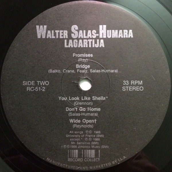 Walter Salas-Humara - Lagartija (LP, Album) (Near Mint (NM or M-)) - Image 4