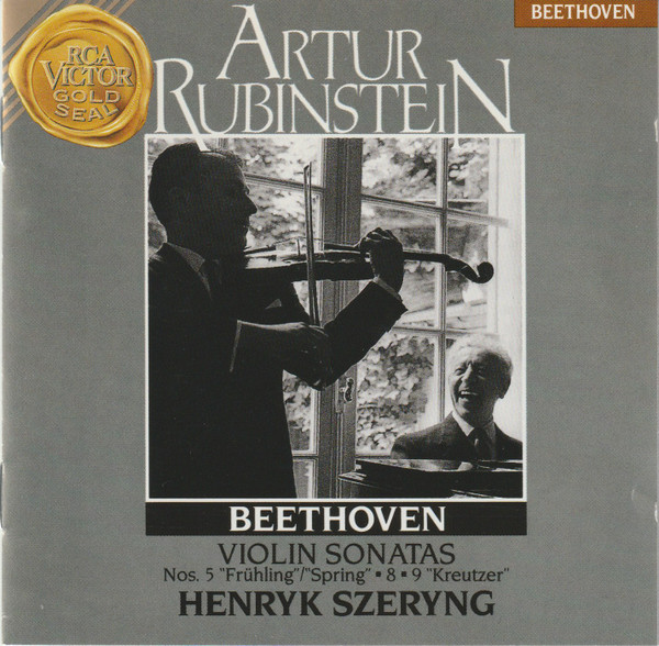 Ludwig van Beethoven - Arthur Rubinstein, Henryk Szeryng - Violin Sonatas Nos. 5 ("Frühling"/"Spring"), 8 & 9 ("Kreutzer") (CD, Comp, RM) (Near Mint (NM or M-))