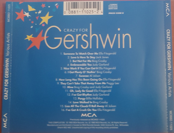 Various - Crazy For Gershwin (CD, Comp, RE) (Near Mint (NM or M-)) - Image 2