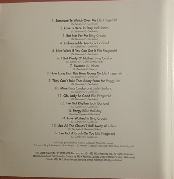 Various - Crazy For Gershwin (CD, Comp, RE) (Near Mint (NM or M-)) - Image 5