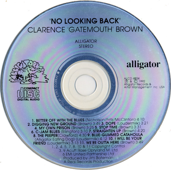 Clarence "Gatemouth" Brown - No Looking Back (CD, Album) (Near Mint (NM or M-)) - Image 3
