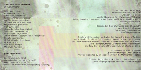 Grand Valley State University New Music Ensemble - In C Remixed (2xCD, Album) (Near Mint (NM or M-)) - Image 2