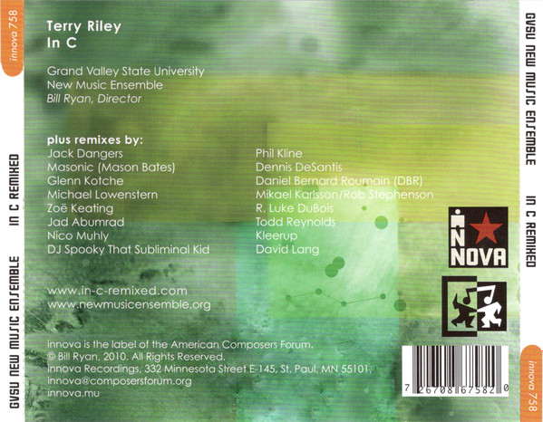 Grand Valley State University New Music Ensemble - In C Remixed (2xCD, Album) (Near Mint (NM or M-)) - Image 4