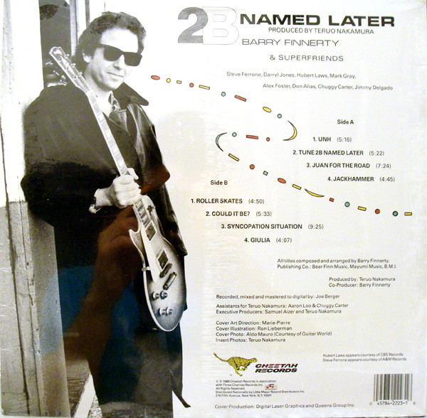 Barry Finnerty & SuperFriends (2) - 2B Named Later (LP, Album) (Very Good Plus (VG+)) - Image 2
