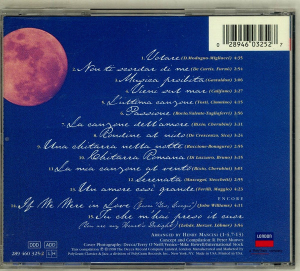 Luciano Pavarotti - Notte D'Amore - Popular Italian Love Songs (CD, Comp) (Near Mint (NM or M-)) - Image 2