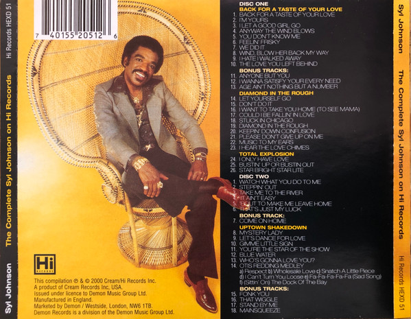 Syl Johnson - The Complete Syl Johnson On Hi Records (2xCD, Comp) (Near Mint (NM or M-)) - Image 2