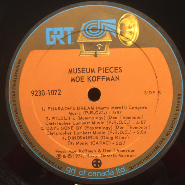 Moe Koffman - Museum Pieces (LP, Album) (Mint (M)) - Image 4