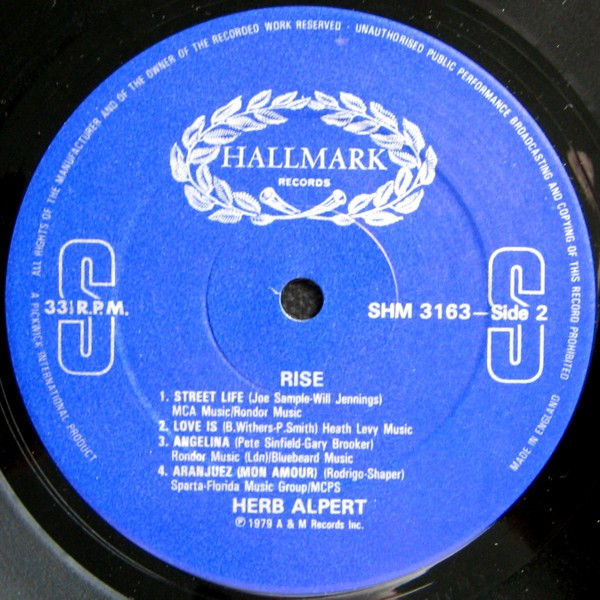 Herb Alpert - Rise (LP, Album, RE) (Near Mint (NM or M-)) - Image 4