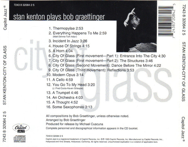 Stan Kenton Plays Bob Graettinger - City Of Glass (CD, Comp) (Near Mint (NM or M-)) - Image 5