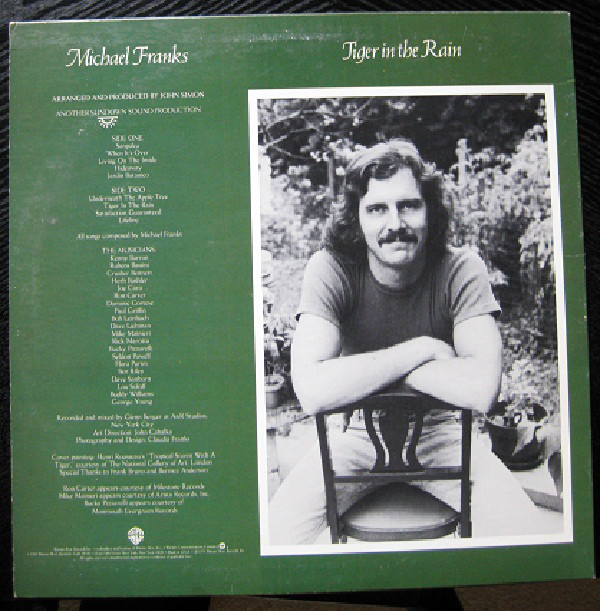 Michael Franks - Tiger In The Rain (LP, Album, Los) (Near Mint (NM or M-)) - Image 2
