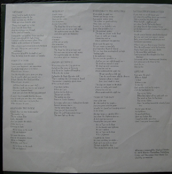 Michael Franks - Tiger In The Rain (LP, Album, Los) (Near Mint (NM or M-)) - Image 4
